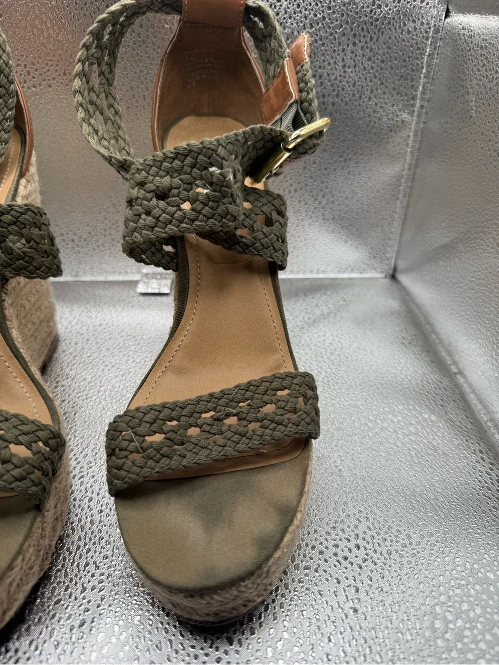 Steve Madden Olive Braided Espadrille Wedge Sandals